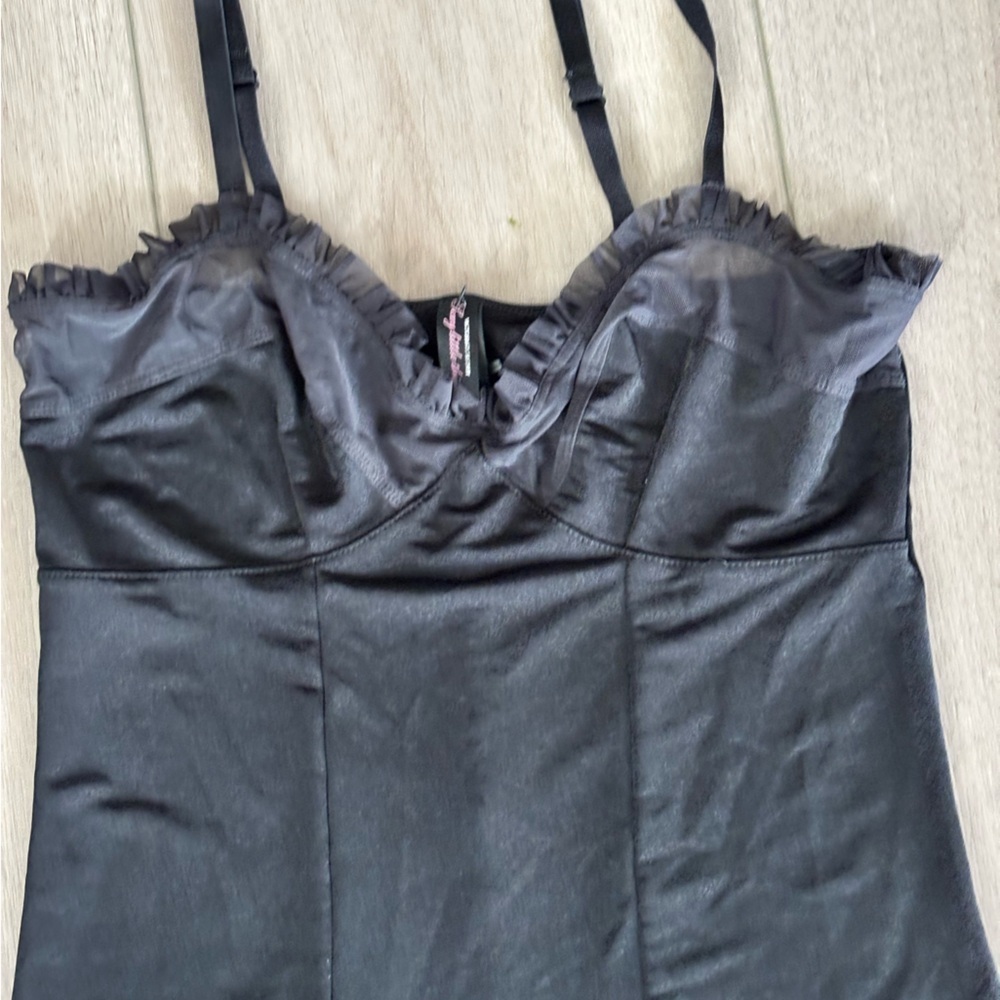 Vtg Victoria's Secret 06 Sexy Little Things Nylon Black Dress Slip Small Medium - Picture 2 of 6
